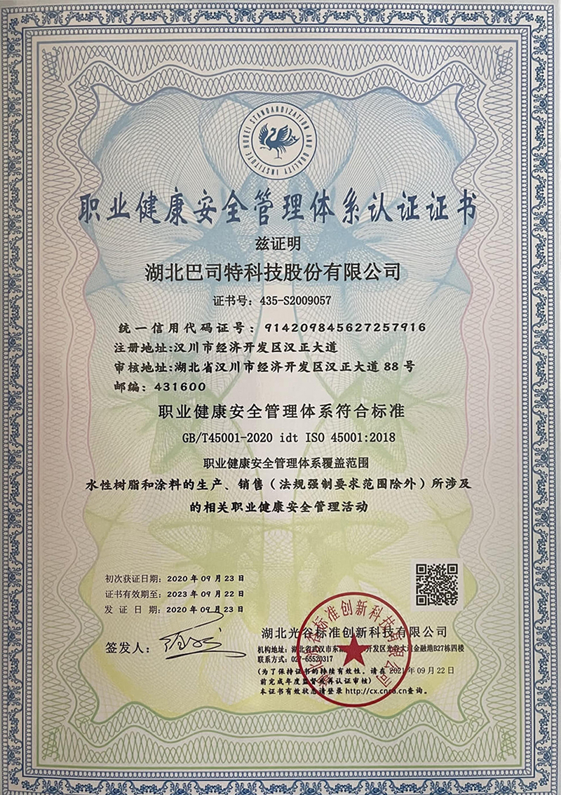 職業健康安全管理體系（中文）